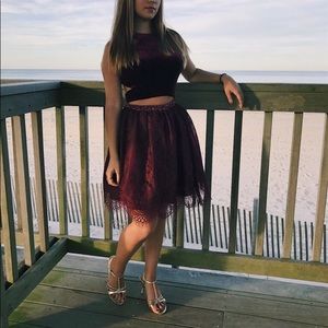 2 piece formal dress